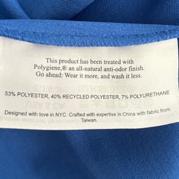 M.M.LAFLEUR THE EMILY DRESS SIDE POCKETS ANTI-ODOR RECYCLED BLUE WOMEN SIZE 8 - Picture 11 of 12